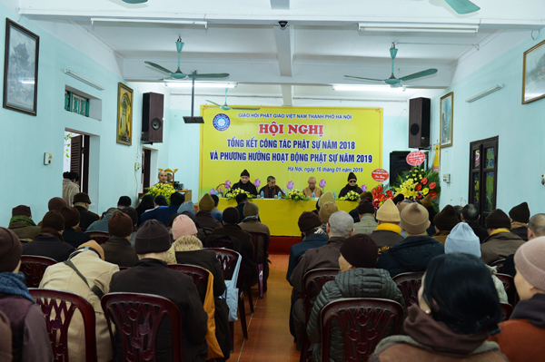Hà Nội: Tổng kết công tác Phật sự năm 2018 – Triển khai chương trình công tác Phật sự năm 2019 của BTS GHPGVN Thành phố Hà Nội.