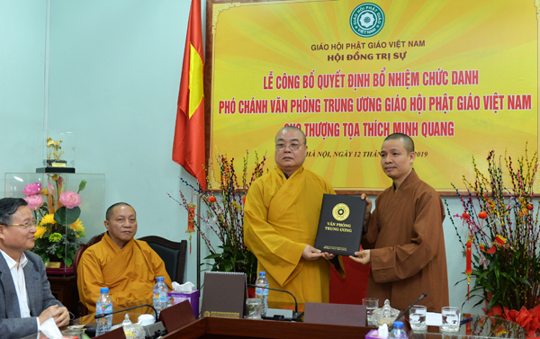Hà Nội: Lễ công bố quyết định bổ nhiệm chức danh Phó Chánh văn phòng Trung ương Giáo hội Phật giáo Việt Nam