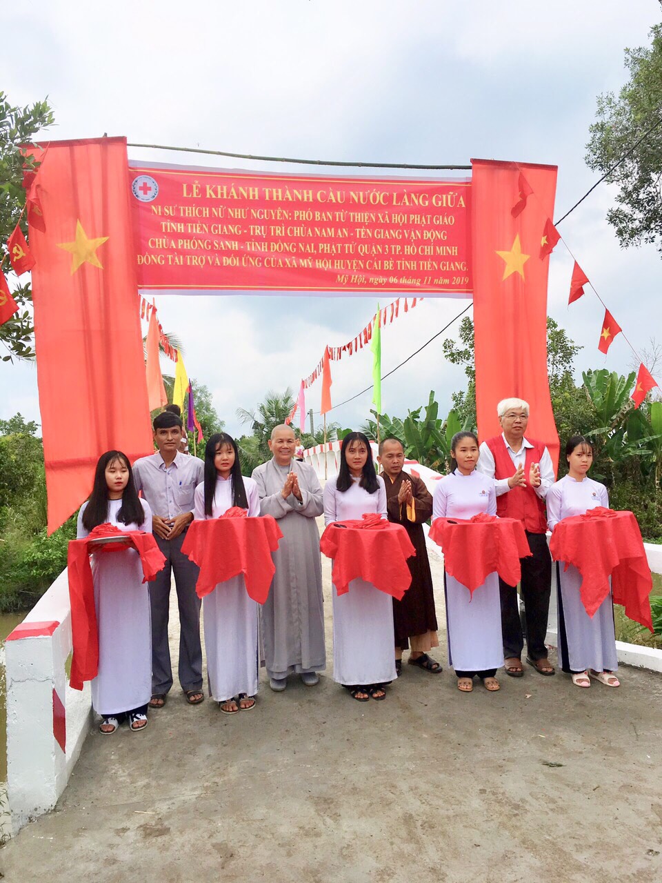 Tiền Giang: Chùa Nam An tổ chức Khánh thành cầu giao thông nông thôn tại huyện Cái Bè
