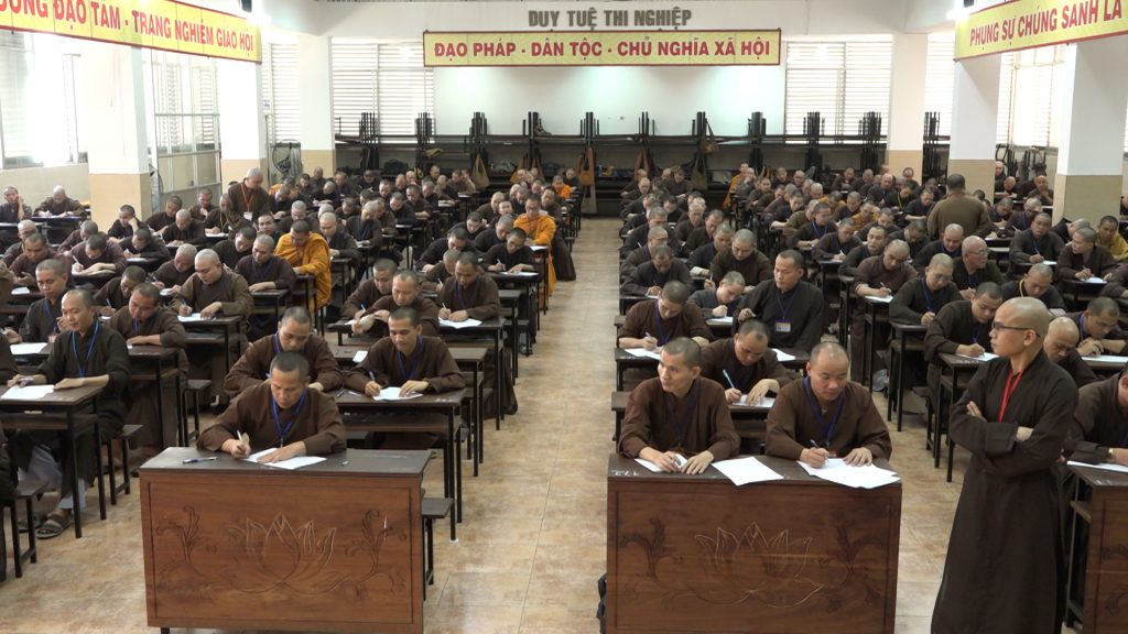 TP. HCM: Trường Trung cấp Phật học tổ chức thi học kỳ cuối năm
