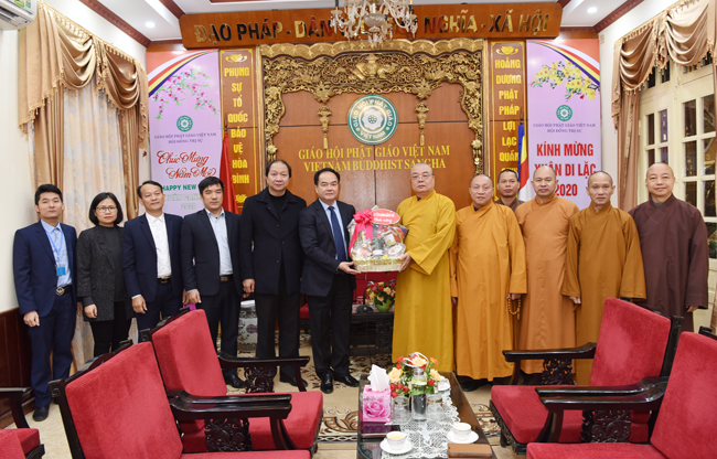 Lãnh đạo Ban Tôn giáo Chính phủ thăm, chúc Tết Giáo hội Phật giáo Việt Nam