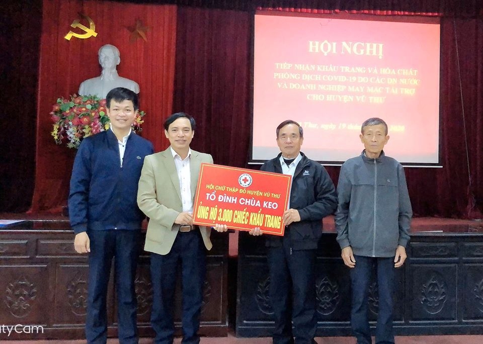 Thái Bình: Chùa Keo ủng hộ 3000 chiếc khẩu trang phòng chống dịch Covid – 19