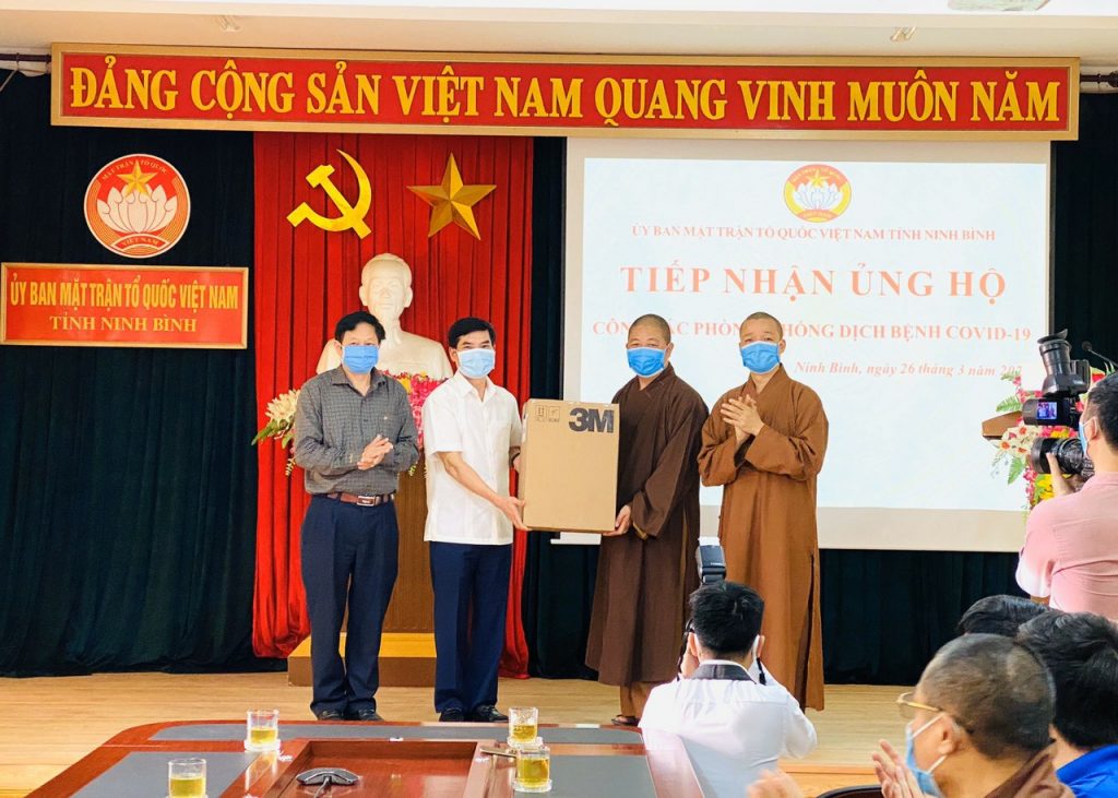 Ninh Bình: Phật giáo tỉnh ủng hộ công tác phòng, chống dịch Covid-19