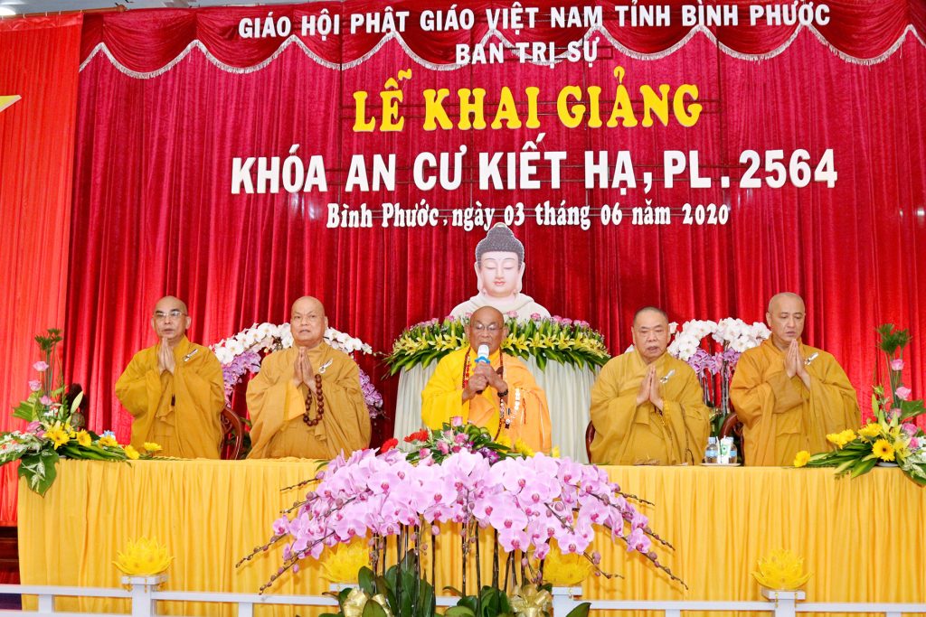 Bình Phước: Ban Trị sự Phật giáo tỉnh khai giảng khóa an cư PL.2564