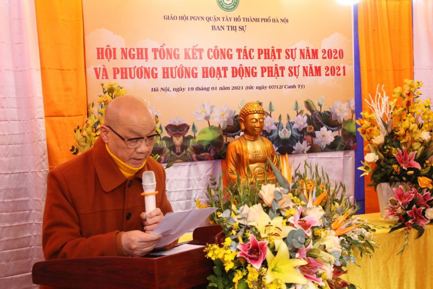 Hà Nội: BTS GHPGVN quận Tây Hồ tổng kết công tác 2020 – Triển khai chương trình công tác Phật sự năm 2021