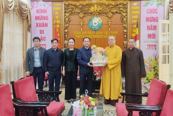 Hà Nội: Lãnh đạo Ban Tôn giáo Chính phủ và Ủy ban MTTQ Tp.Hà Nội thăm và chúc Tết chư Tôn đức GHPGVN.