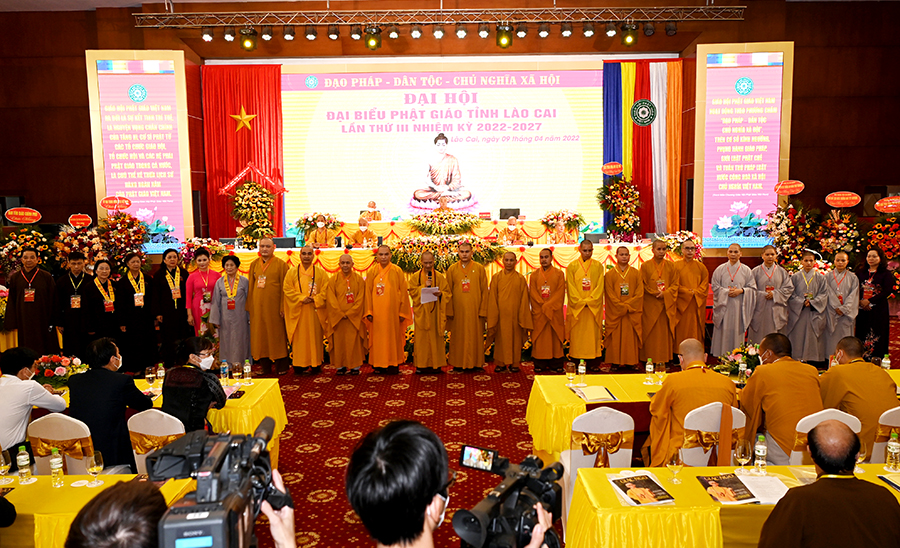 Hòa thượng Thích Thanh Điện tái đắc cử trưởng Ban trị sự GHPGVN tỉnh Lào Cai nhiệm kỳ 2022 - 2027