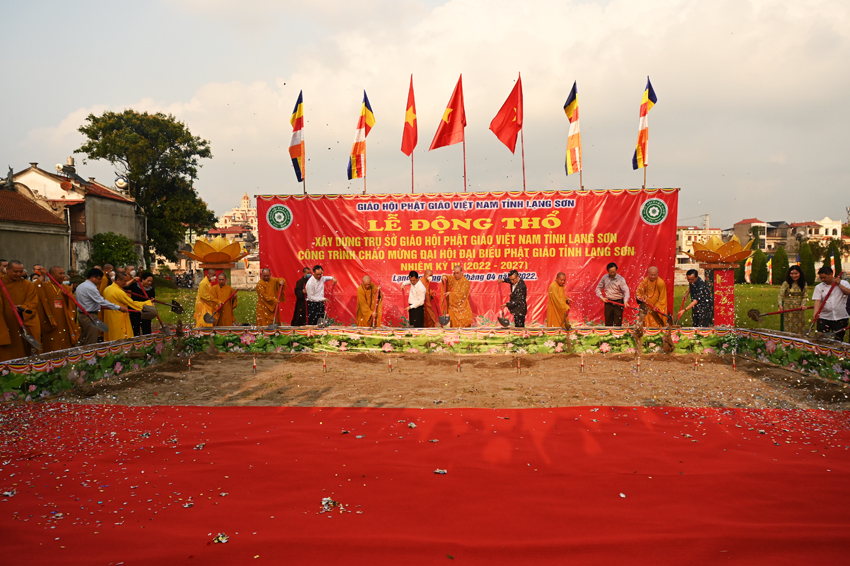 Lạng Sơn: Lễ động thổ xây dựng trụ sở Giáo hội Phật giáo tỉnh