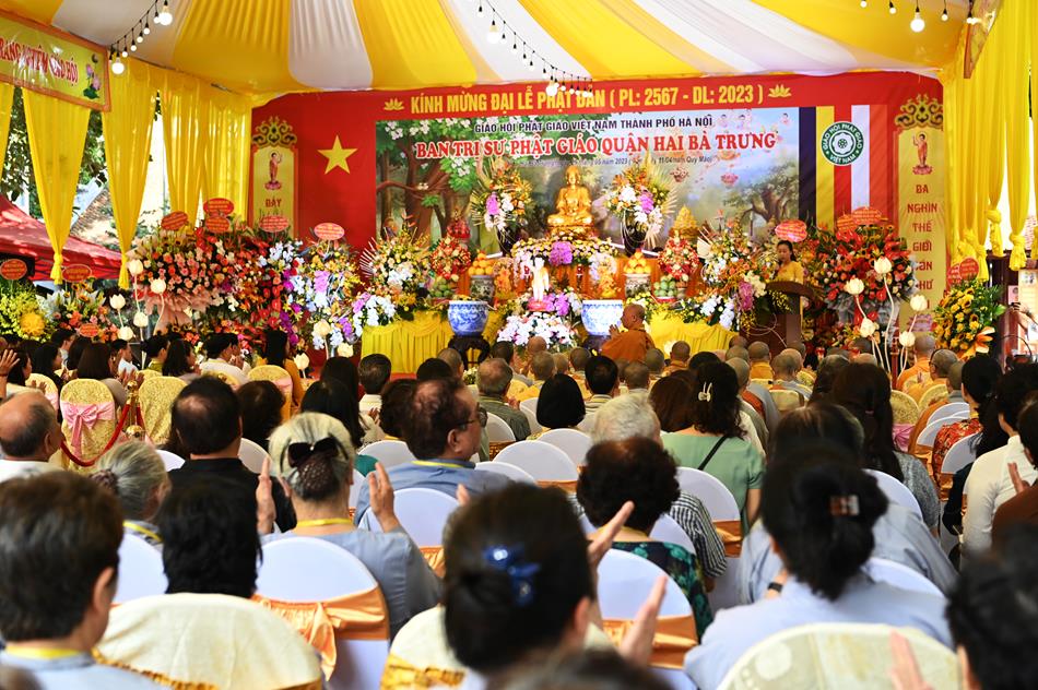 Hà Nội: BTS GHPGVN quận Hai Bà Trưng tổ chức trọng thể Đại lễ Phật đản PL. 2567 - DL. 2023