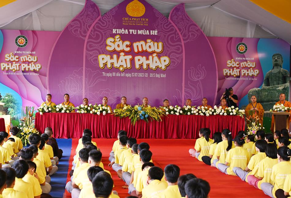 Bắc Ninh: Chùa Phật Tích khai mạc Khoá Tu mùa hè lần thứ 15 năm 2023 - chủ đề Sắc mầu Phật pháp