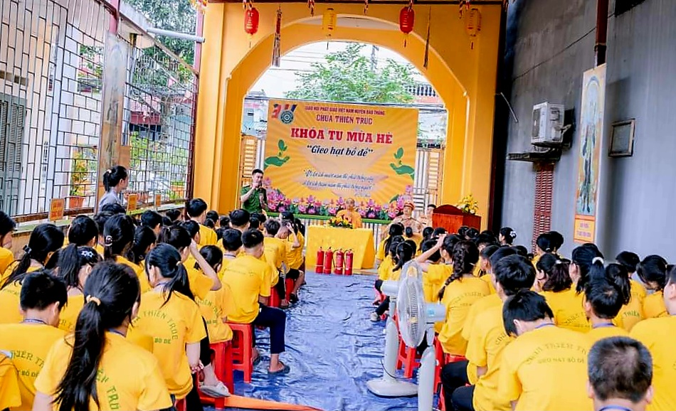 Lào Cai: Ban Trị sự GHPGVN Huyện Bảo Thắng tổ chức khoá tu mùa hè tại chùa Thiên Trúc.